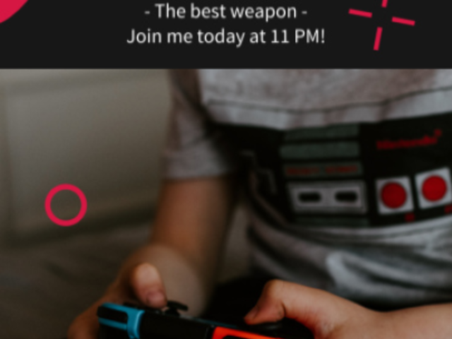 Instagram Story Video Generator to Announce a Gaming Live Stream 2556-el1