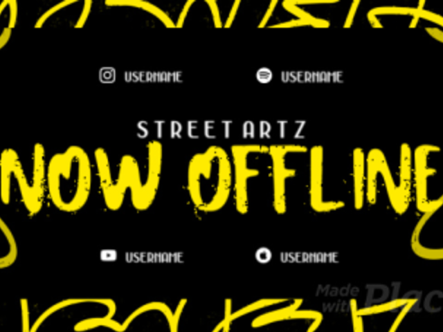 Twitch Offline Screen Video Maker with a Graffiti Style 2644
