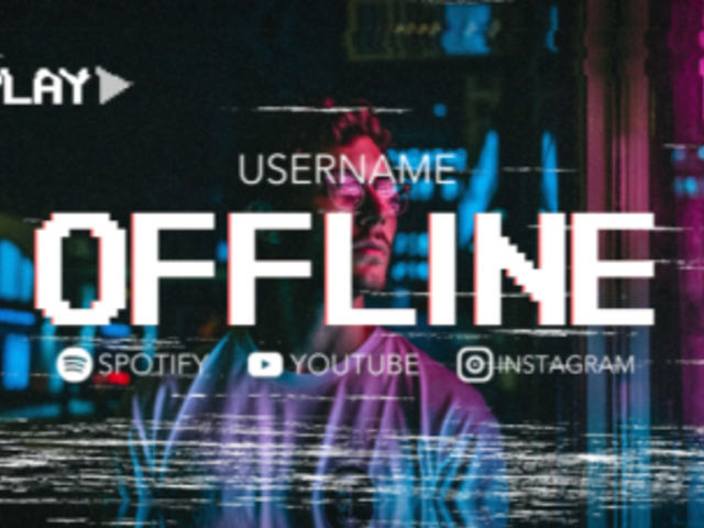 Twitch Offline Screen Video Generator for Musicians with a VHS Aesthetic 2647