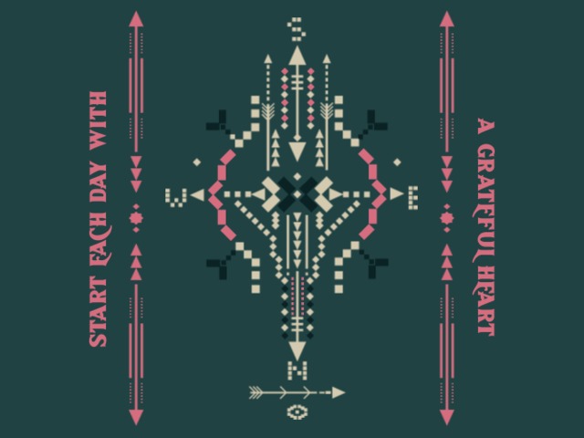 Placeit - T-Shirt Design Creator with a Boho Pattern and a Positive Quote
