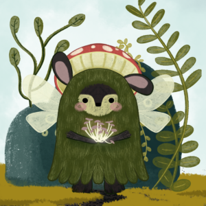 Mushroom Forest Spirit Print