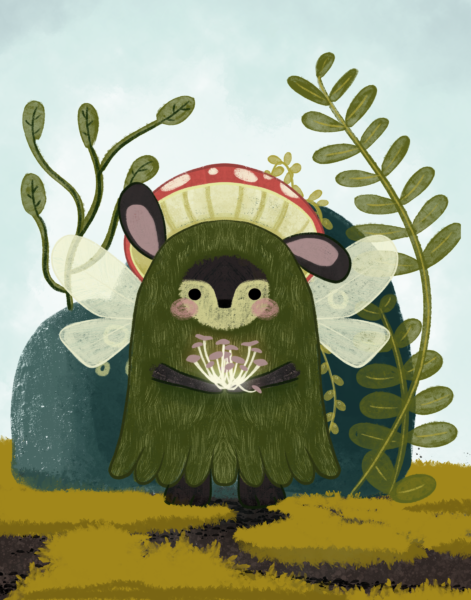 Mushroom Forest Spirit Print