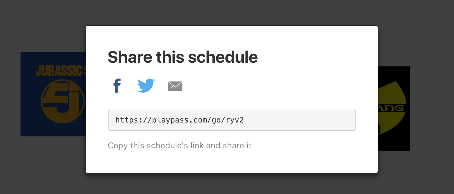 share your schedule