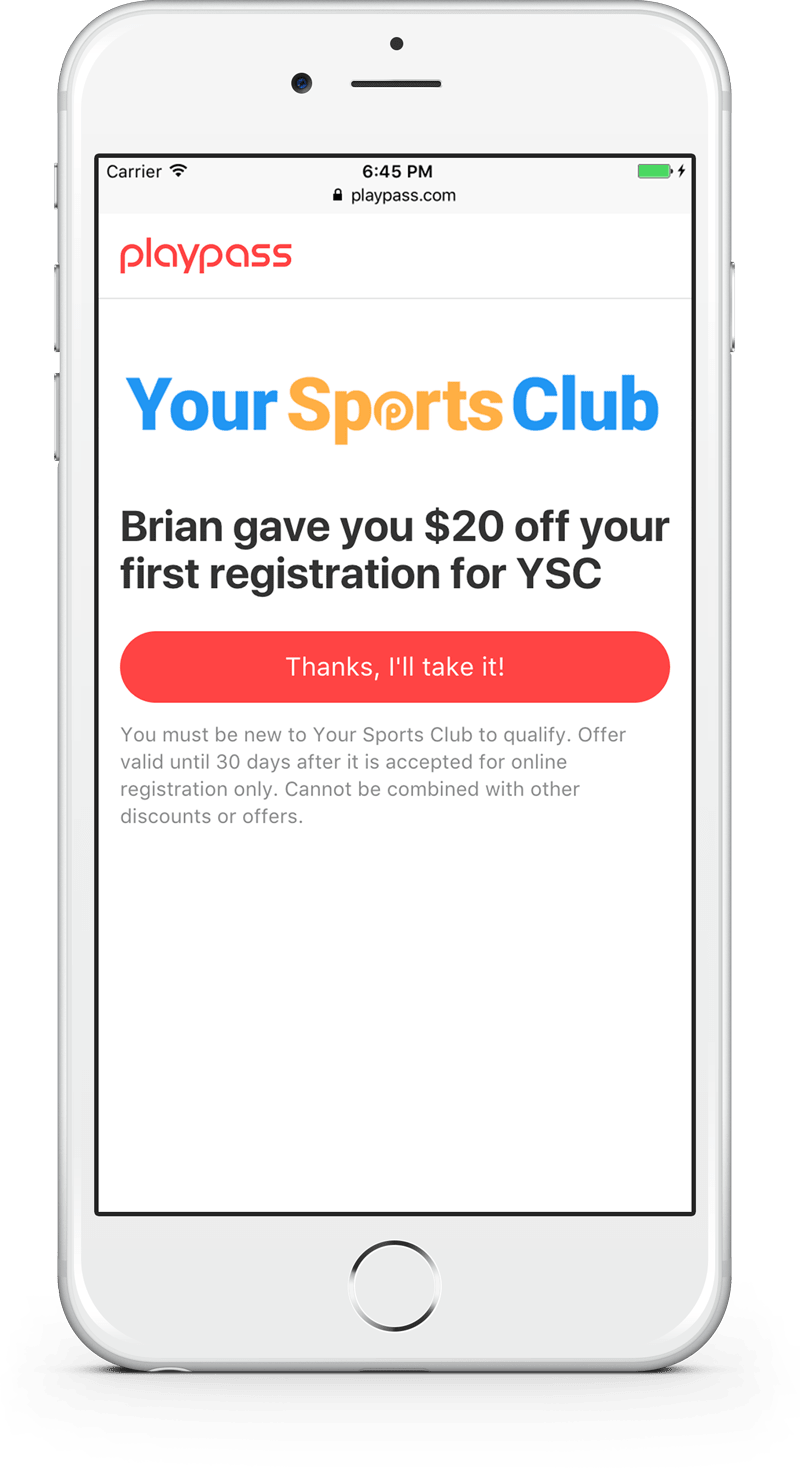 mobile football referral program