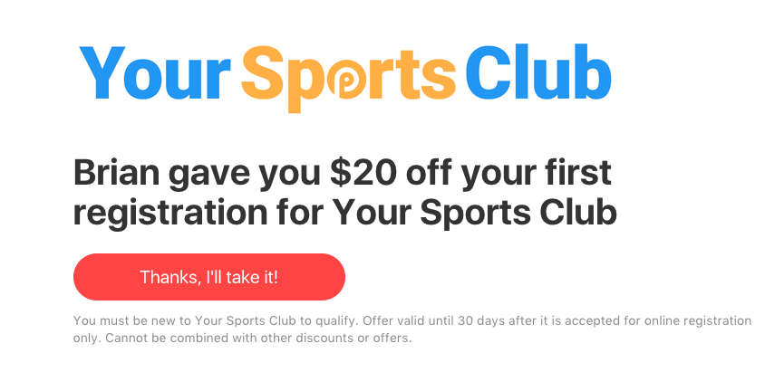 referral invite landing page