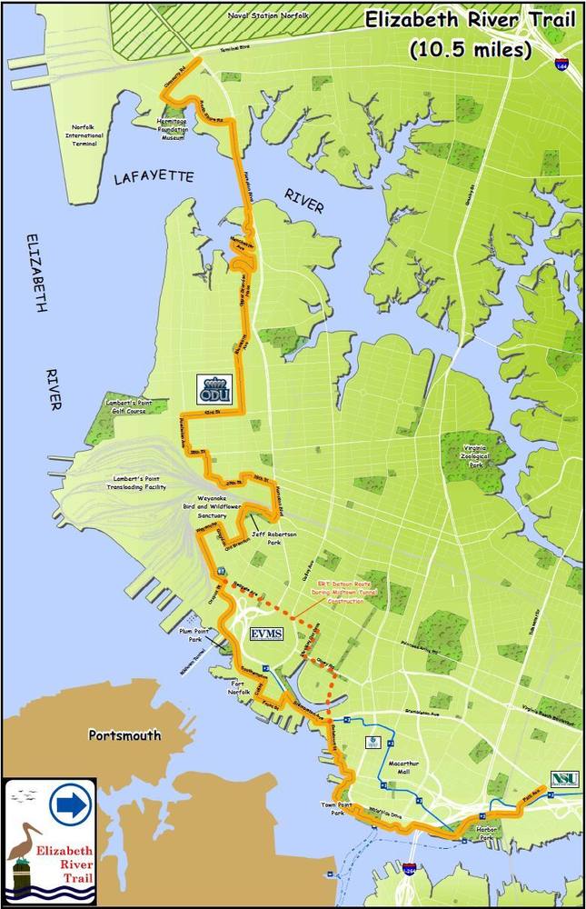 Elizabeth River Trail Map of Play