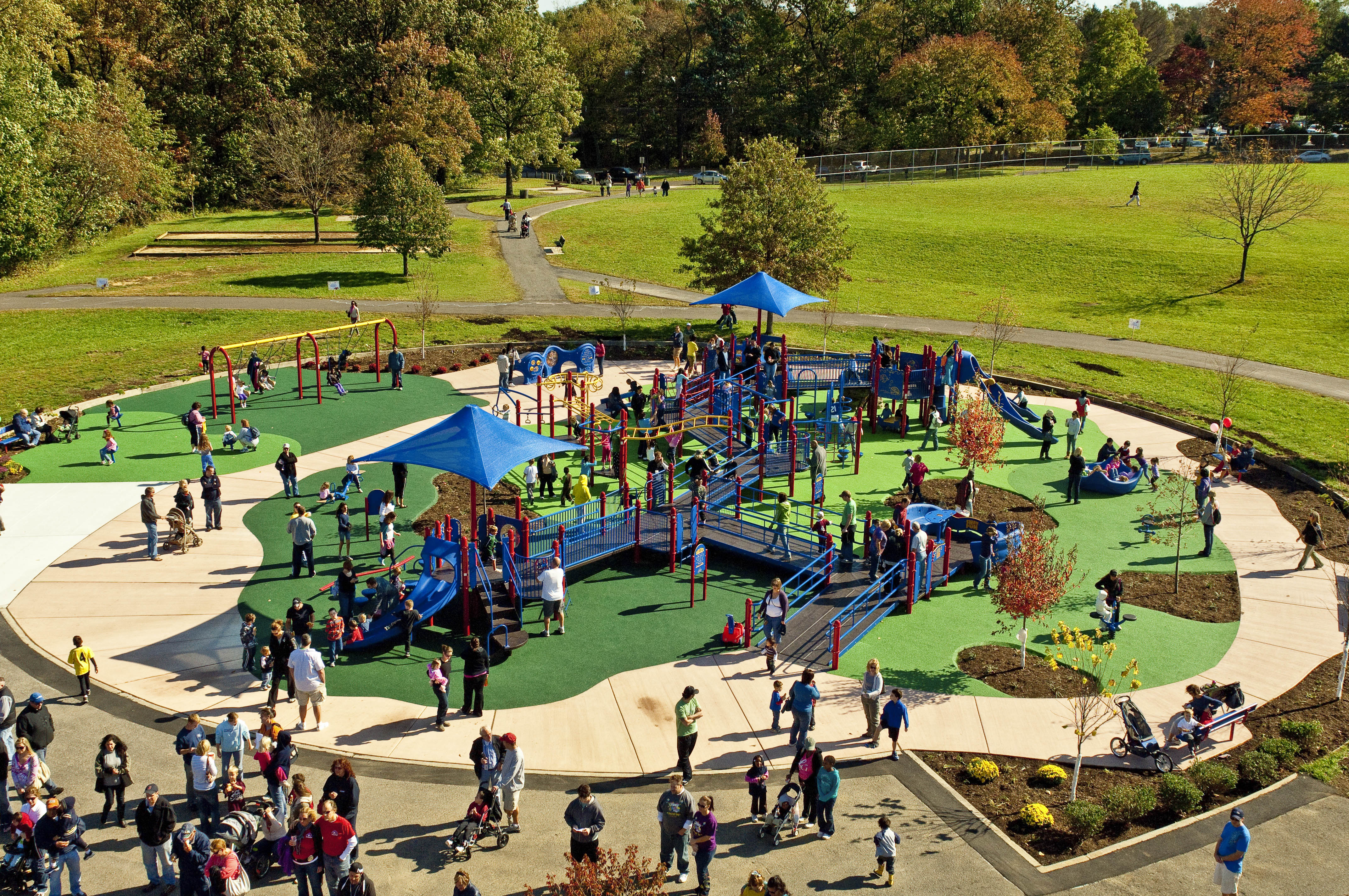 Jake's Place Inclusive Playground at Challenge Grove Park Map of Play