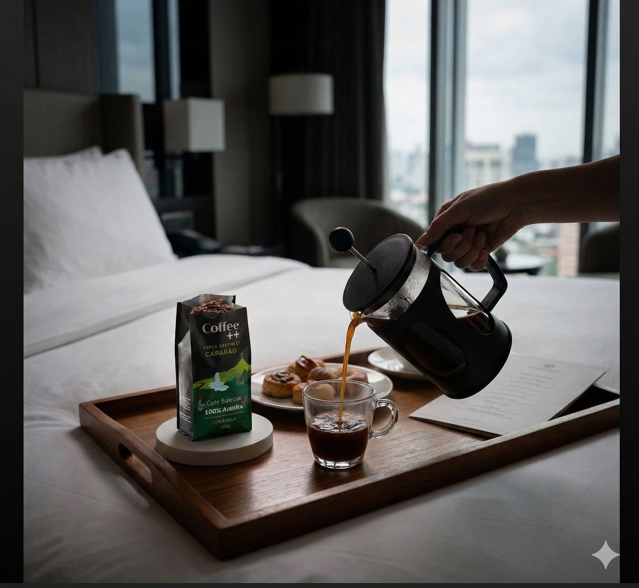 Hotel servindo café Coffee++