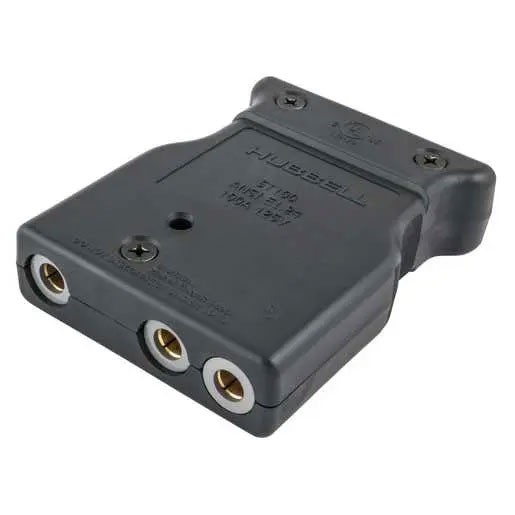 100A 125V Inline Stage Pin Female, Black