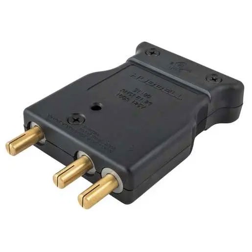 100A 125V Inline Stage Pin Male, Black