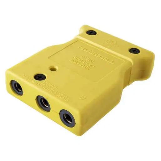 100A 250V Inline Female Stage Pin, Yellow