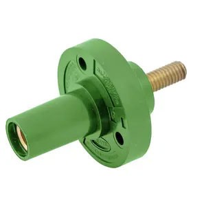 Panel Mount Mini 150A Stud Female, Green