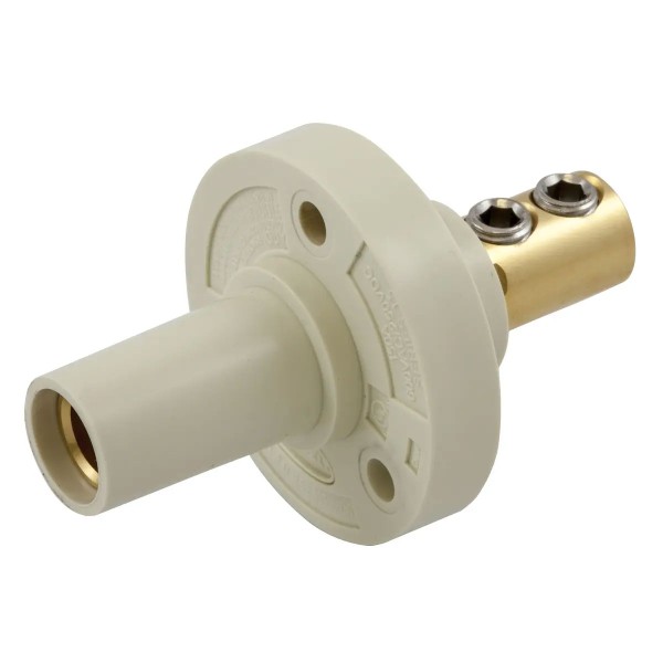 Panel Mount Mini 150A Double Set Screw Female, White