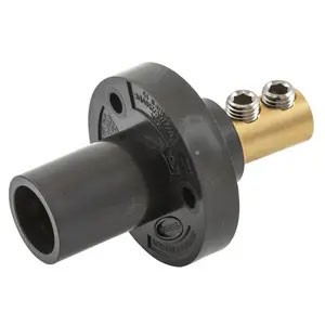 Panel Mount Mini 150A Double Set Screw Male, Black
