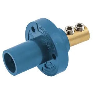 Panel Mount Mini 150A Double Set Screw Male, Blue