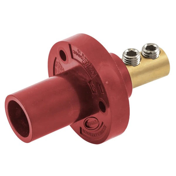 Panel Mount Mini 150A Double Set Screw Male, Red