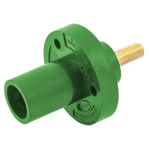 Panel Mount Mini 150A Stud Male, Green