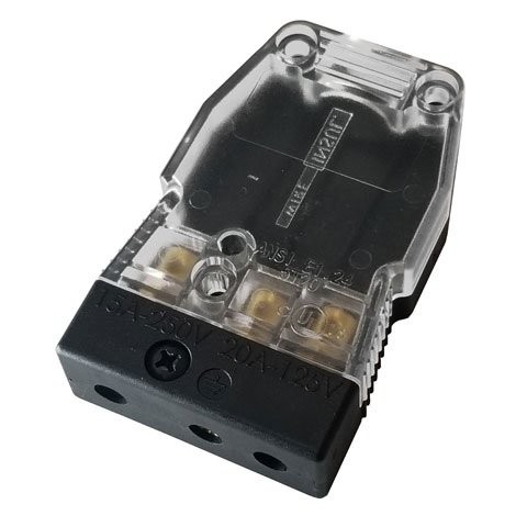 20A 125V Female Stage Pin, Clear