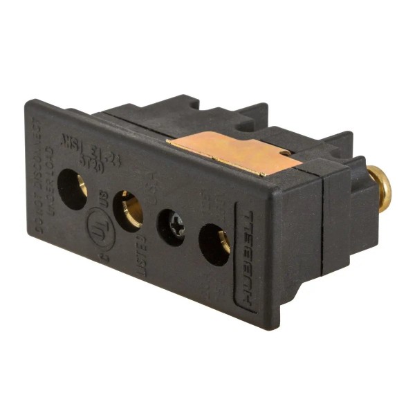 20A 125V Female Stage Pin Panel Mount, Black