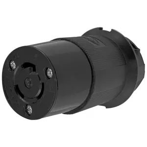 Twist-Lock® 20A 250V 2-Pole/3-Wire Female Connector, Black