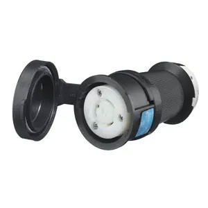 Weatherproof Twist-Lock® 20A 250V 2-Pole/3-Wire Female Connector, Black