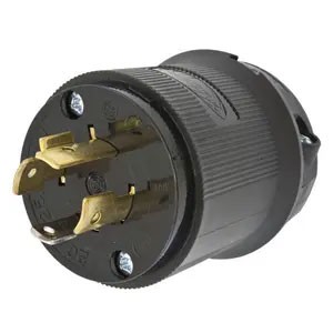 Twist-Lock® 20A 125/250V 3-Pole/4-Wire Male Plug, Black