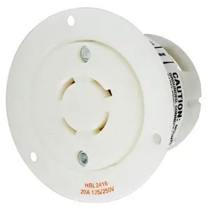 Twist-Lock® 20A 125/250V 3-Pole/4-Wire Female Flanged Panel Inlet