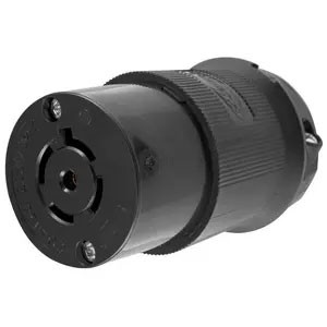 Twist-Lock® 20A 120/208V 4-Pole/5-Wire Female Connector, Black