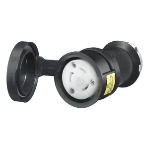 Weatherproof Twist-Lock® 30A 125V 2-Pole/3-Wire Female Connector, Black