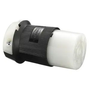 Twist-Lock® 2-Pole/3-Wire 30A 250V Female Connector, Black and White