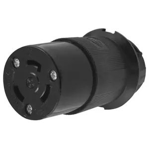 Twist-Lock® 2-Pole/3-Wire 30A 250V Female Connector, Black