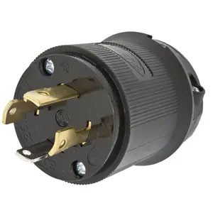 Twist-Lock® 30A 125/250V 3-Pole/4-Wire Male Plug, Black