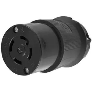Twist-Lock® 30A 125/250V 3-Pole/4-Wire Female Connector, Black