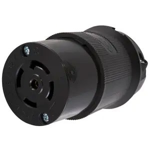Twist-Lock® 30A 120/208V 4-Pole/5-Wire Female Connector, Black