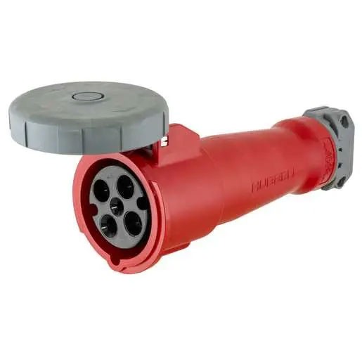 20A 480V, 3-Pole 4-Wire, 3-Phase Female Connector, Red