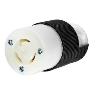 Twist-Lock® 15A 125V 2-Pole/3-Wire Female Connector Black/White
