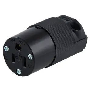 15A 125V Female Connector, Black