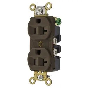 20A 125V 520R Female Duplex Outlet Receptacle - Industrial, Black