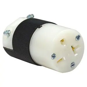 20A 250V Female Connector, Black and White