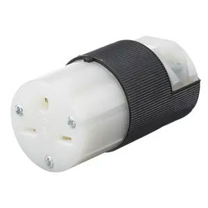 15A 250V Female Connector, Black and White