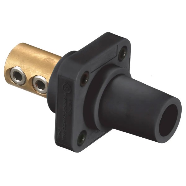 Panel Mount Double Screw 2/0 - 4/0 300/400A 600V Female, Black