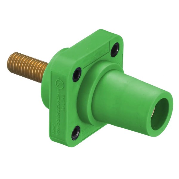 Panel Mount Stud 4/0 300/400A 600V Female, Green
