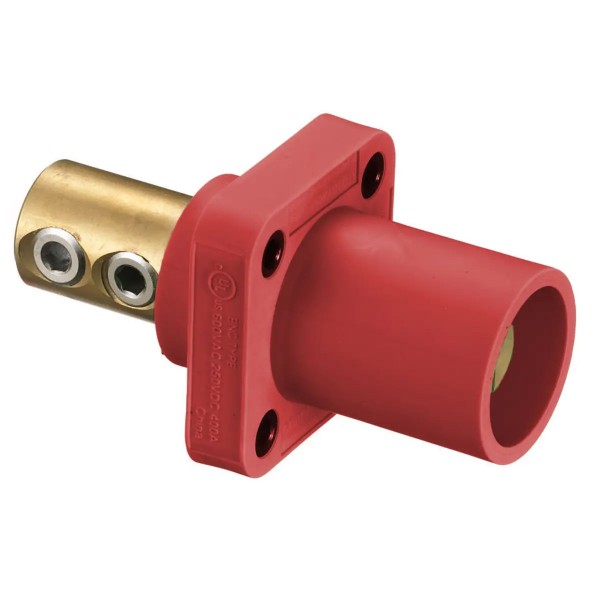 Panel Mount Double Screw 2/0-4/0 300/400A 600V Male, Red
