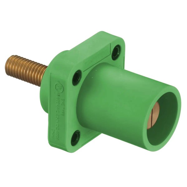 Panel Mount Stud 4/0 300/400A 600V Male, Green