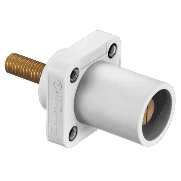 Panel Mount Stud 4/0 300/400A 600V Male, White