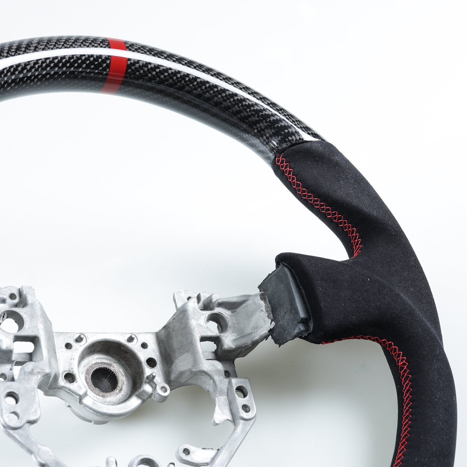 Flat Bottom Carbon Fiber Suede Steering Wheel For Toyota 86 Subaru BRZ