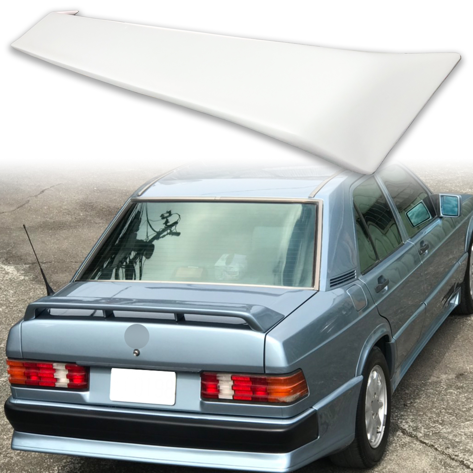 2016 Mercedes W201 190 190E 16-V Type Painted Black Trunk Spoiler