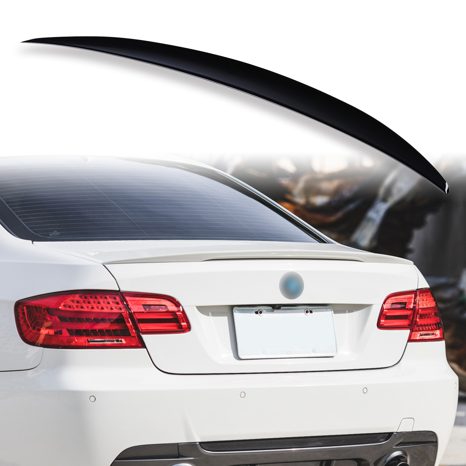 Painted ABS Rear Boot Spoiler For BMW 3Series E92 P Style Black