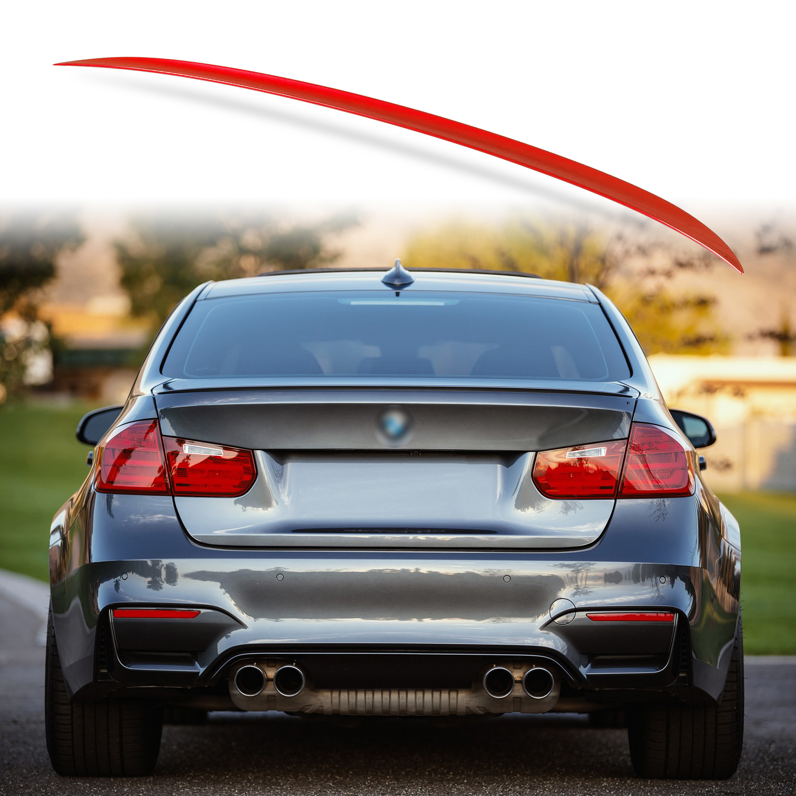 Painted Rear Trunk Lip Spoiler For Bmw F30 F80 Sedan M3 Style Melbourne Red 5 Ebay