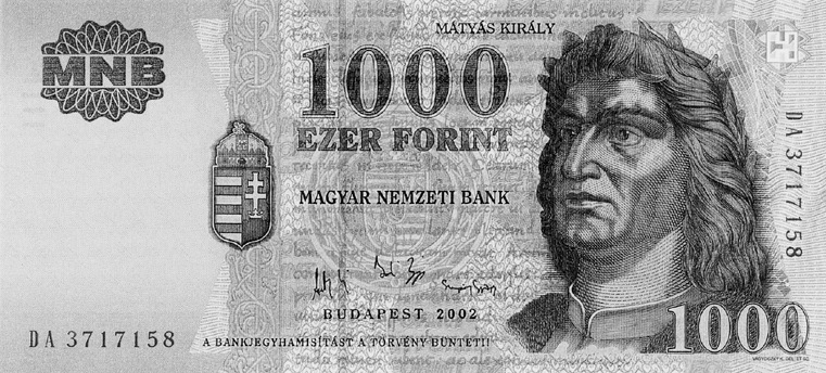 2002 Hungary 1000 Forint values and price guide